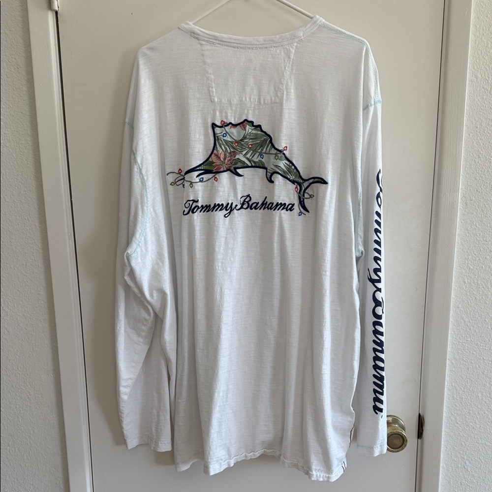 Tommy Bahama white Organic Cotton Long Sleeve Tee - Picture 5 of 8